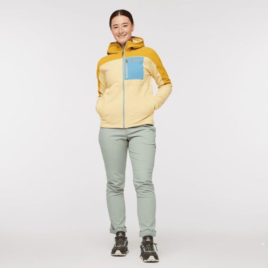 Bekleidung Cotopaxi Outdoor Jacken | Abrazo Hood Fz Fleece Jkt W Amber/Wheat