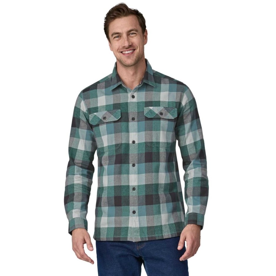 Bekleidung Patagonia Hemden & T-Shirts | Men´S Ls Midweight Fjord Flannel Shirt Nouveau Green