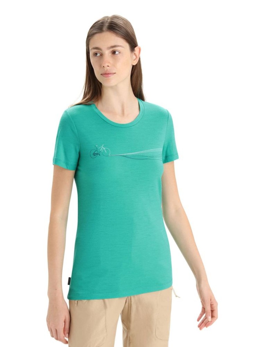 Bekleidung Icebreaker Hemden & T-Shirts | Women Tech Lite Tee Cadence Path Loden