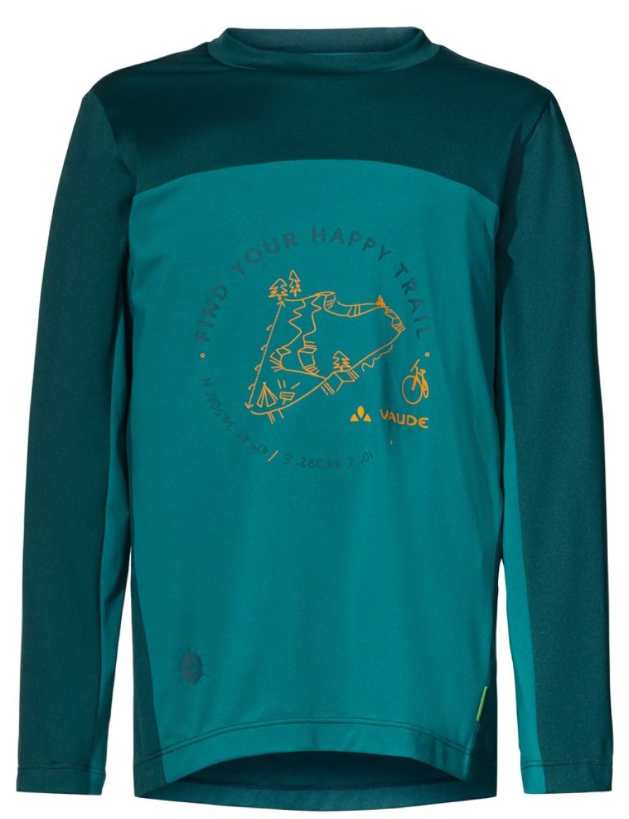 Bekleidung Vaude Hemden & T-Shirts | Kids Solaro Ls T-Shirt Ii Wave