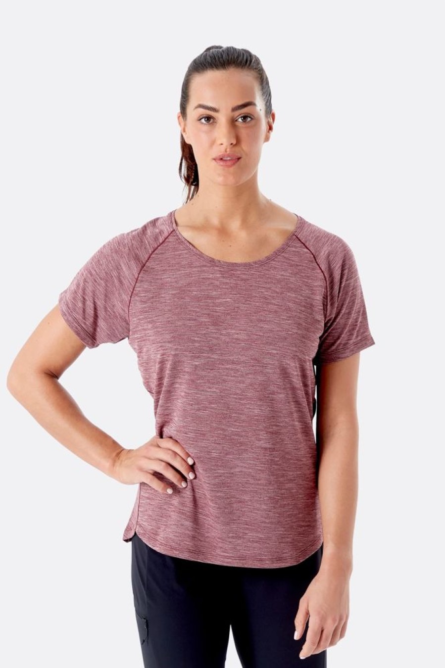 Bekleidung Rab Hemden & T-Shirts | Wisp Tee Wmns Deep Heather Marl