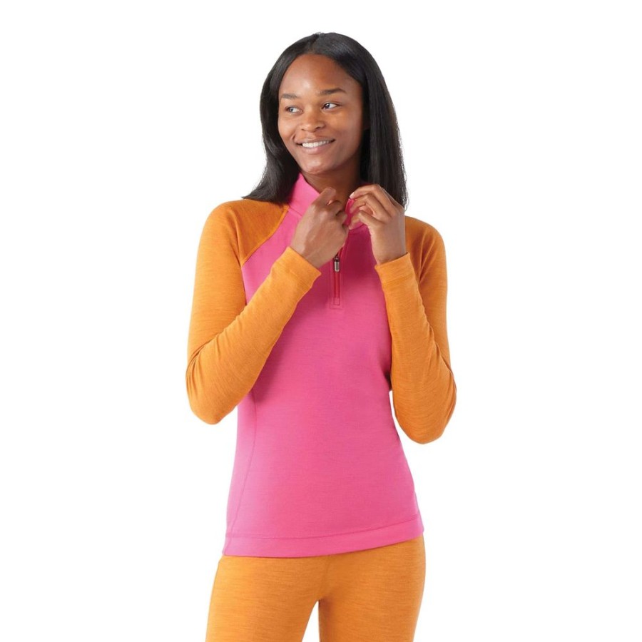 Bekleidung Smartwool Funktionswasche | Classic Thermal 1/4 Zip W Power/Pink