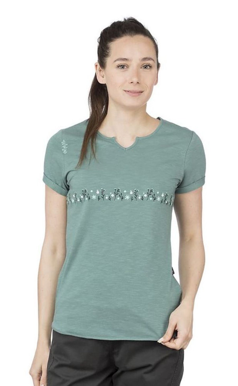 Bekleidung Chillaz Hemden & T-Shirts | Tao Flower Meadow W/Green