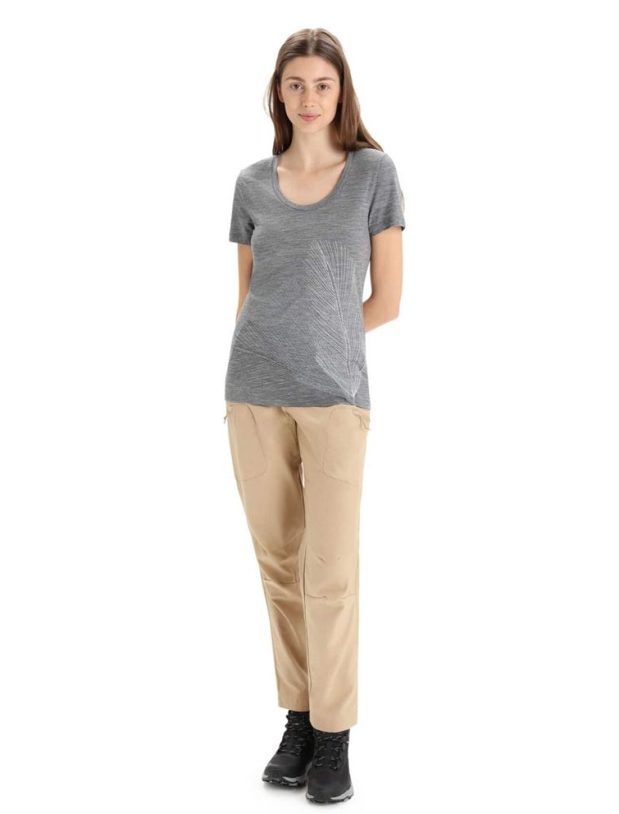 Bekleidung Icebreaker Hemden & T-Shirts | Women Tech Lite Ii Ss Scoop Tee Plume Gritstone Hthr