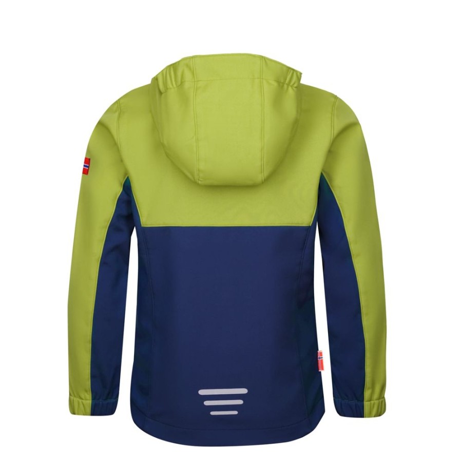 Bekleidung Trollkids Outdoor Hosen | Kids Kristiansand Jacket Kiwi/Mystic Blue