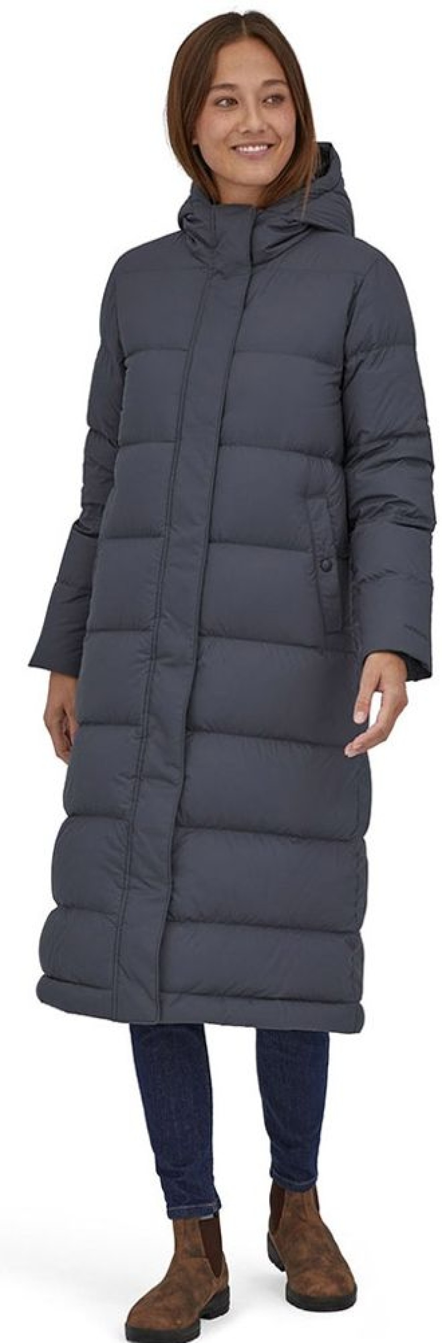 Bekleidung Patagonia Outdoor Jacken | Woman'S Silent Down Long Parka - Smolder Blue