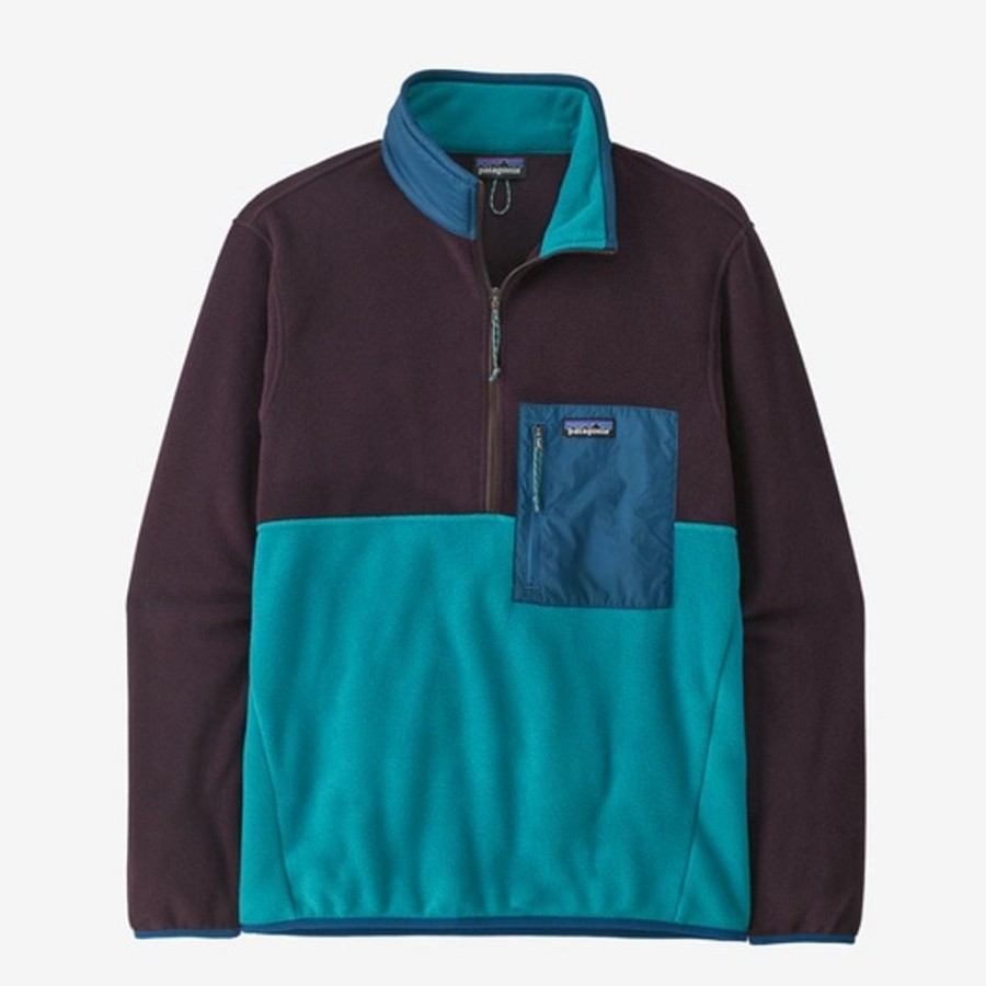 Bekleidung Patagonia Outdoor Jacken | Men´S Microdini 1/2 Zip Fleece Pullover Belay Blue