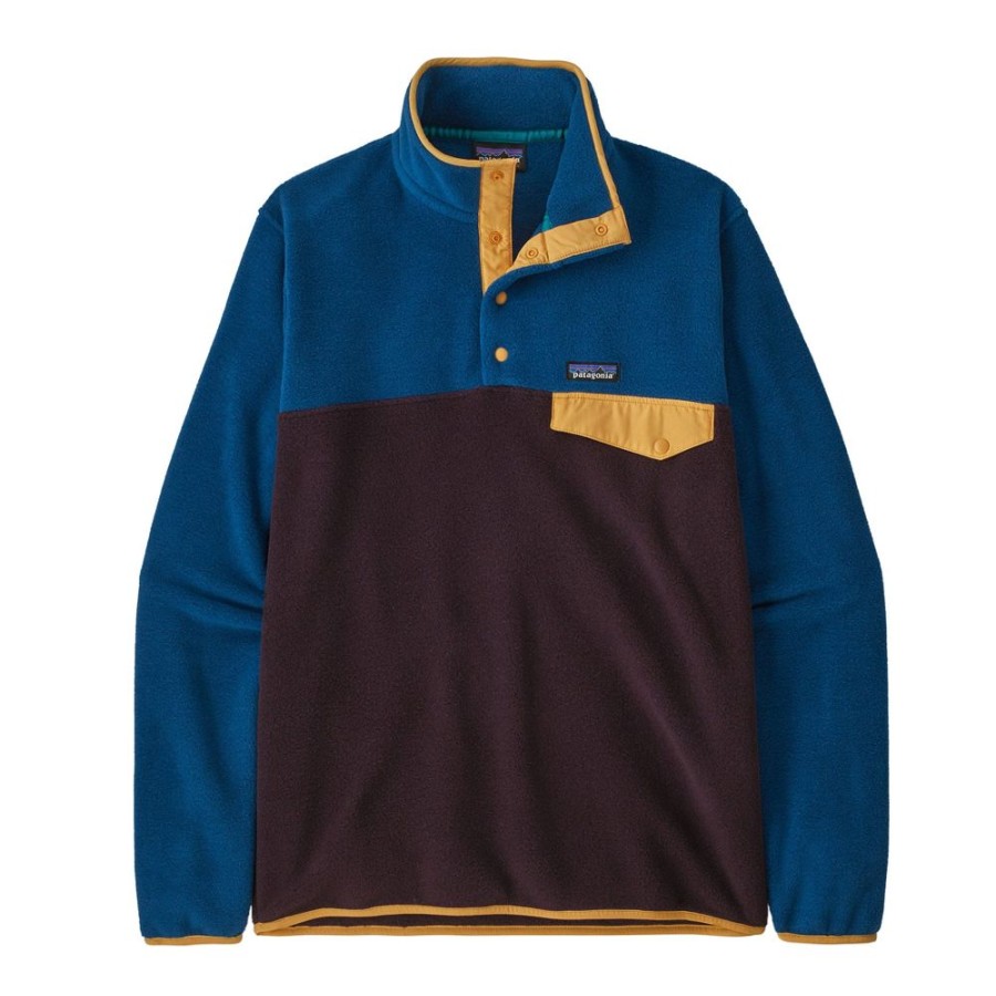 Bekleidung Patagonia Outdoor Jacken | Men´S Synchilla Fleece Pullover Snap T Obsidian Plum