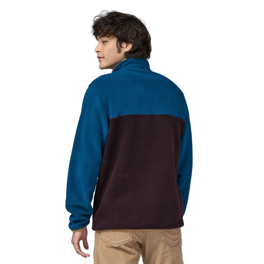 Bekleidung Patagonia Outdoor Jacken | Men´S Synchilla Fleece Pullover Snap T Obsidian Plum