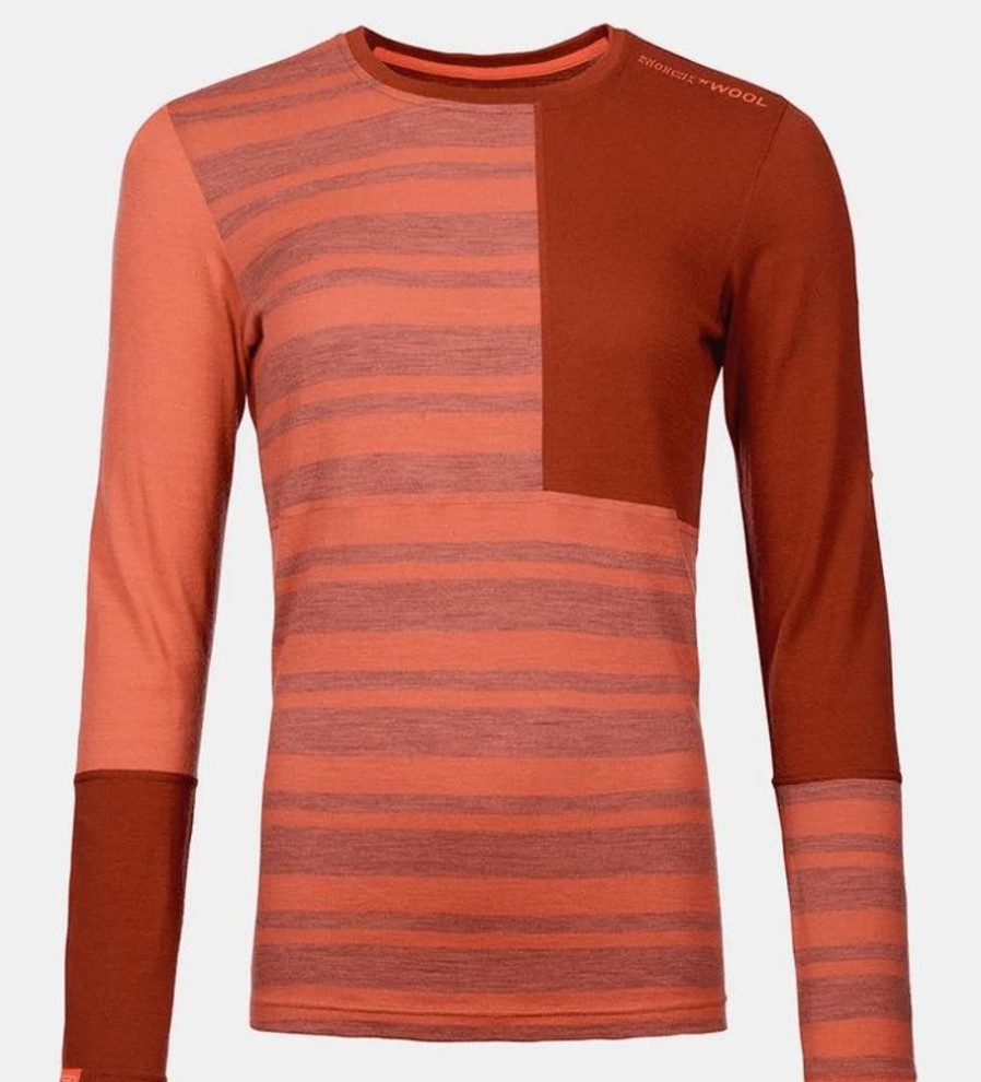 Bekleidung Ortovox Funktionswasche | 185 Rock'N'Wool Long Sleeve Woman - Coral