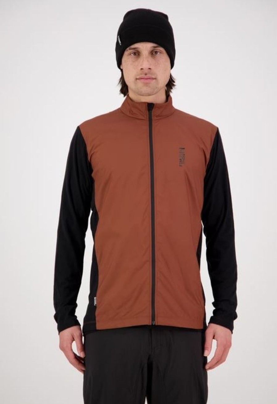 Bekleidung Mons Royale Hemden & T-Shirts | Redwood Wind Jersey Dark Copper/Black