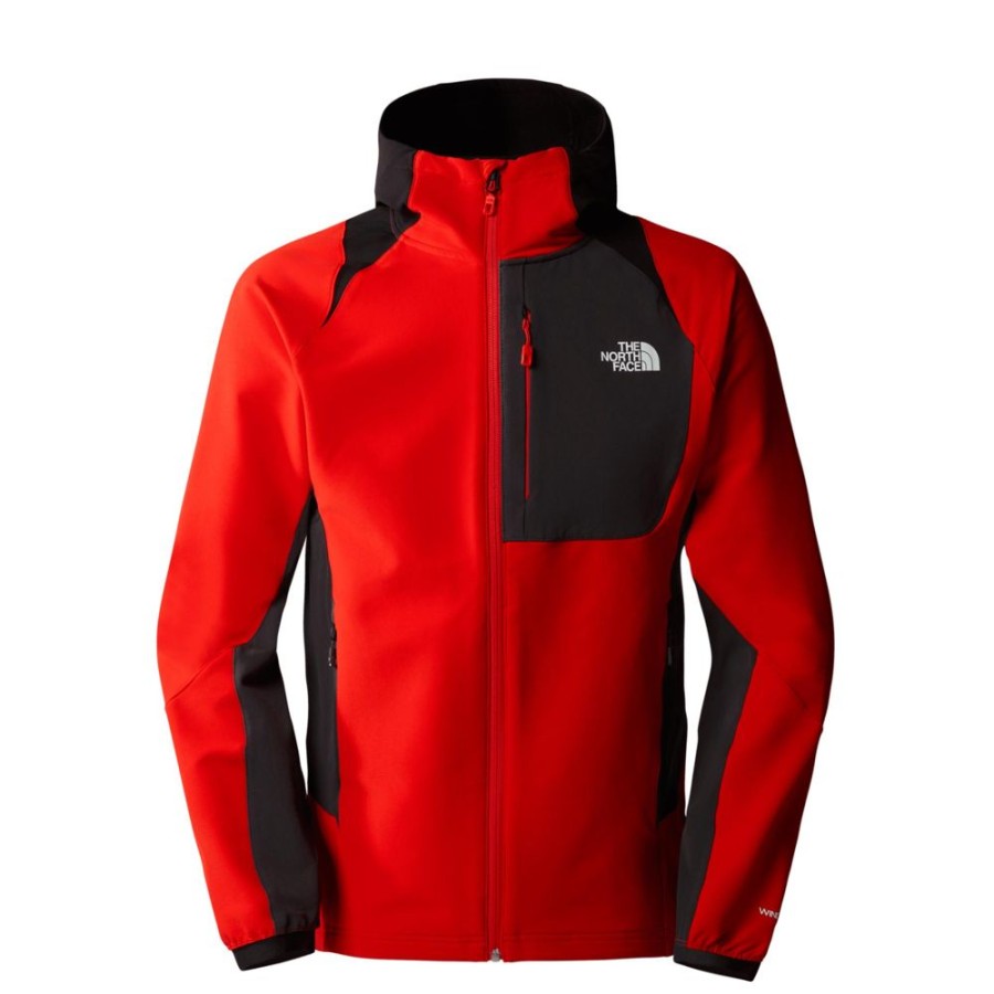 Bekleidung The North Face Outdoor Jacken | Ao Softshell Hoodie-Fiery Red/Grey