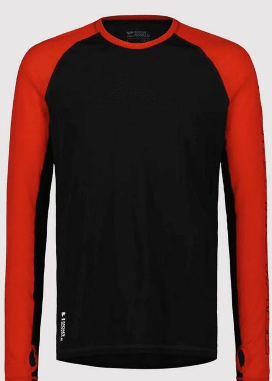 Bekleidung Mons Royale Funktionswasche | Temple Merino Air-Con Ls - Retro Red/Black