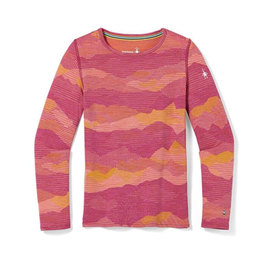 Bekleidung Smartwool Funktionswasche | Kids Classic Thermal Ls Ptrn Crew-Sunset