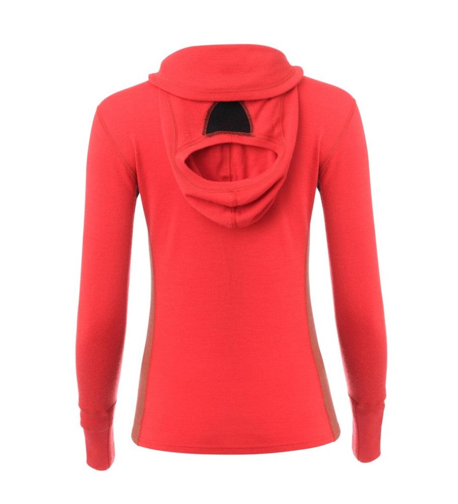 Bekleidung Aclima Hemden & T-Shirts | Ww Hoodsweater W'S Jester Red/Coral/Ap