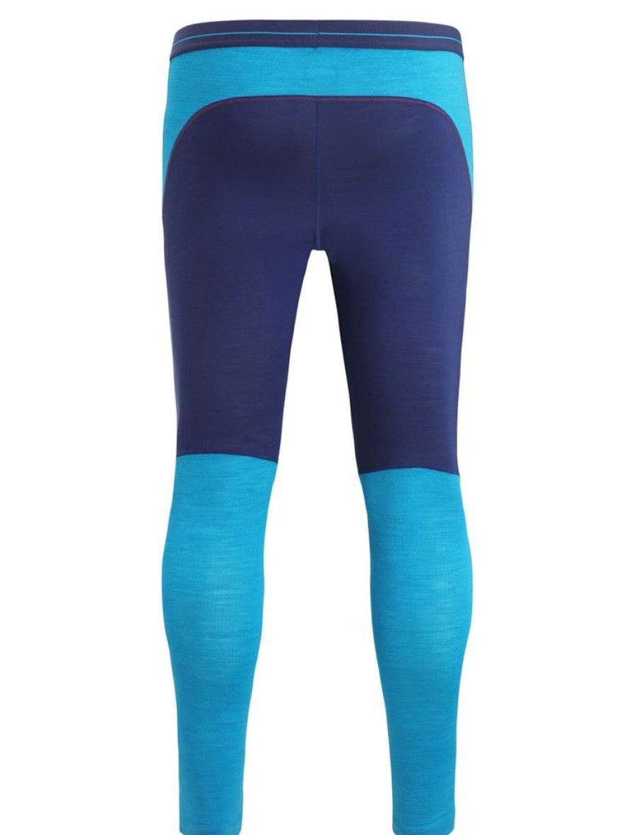 Bekleidung Icebreaker Funktionswasche | Men 125 Zoneknit Leggings Geo Blue/Royal Navy/Cb