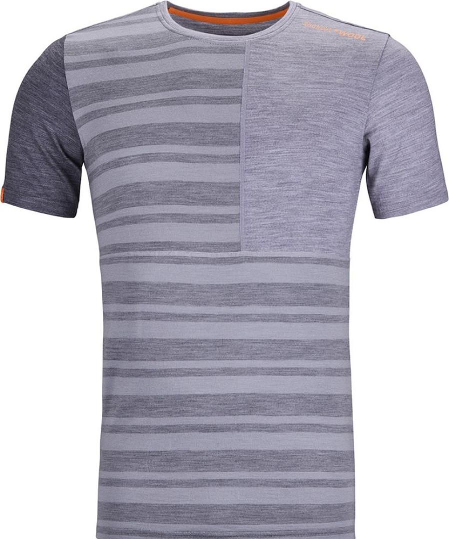 Bekleidung Ortovox Funktionswasche | 185 Rock'N'Wool Short Sleeve Man - Grey Blend