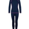 Bekleidung Trollkids Funktionswasche | Girls Merino Baselayset Navy/Mage