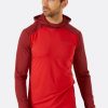 Bekleidung Rab Hemden & T-Shirts | Force Hoody Ascent Red/Oxblood Red