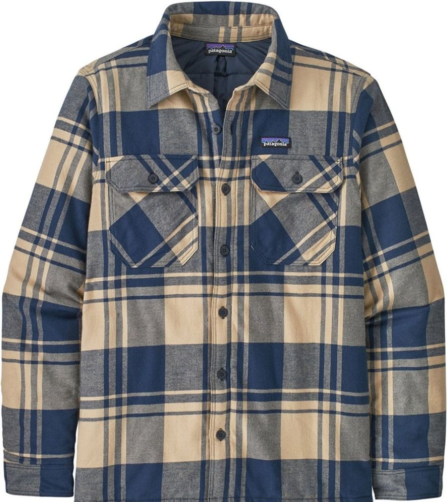 Bekleidung Patagonia Pullover | Men'S Insulated Organic Cotton Midweight Fjord Flannel Shirt - Live Oak