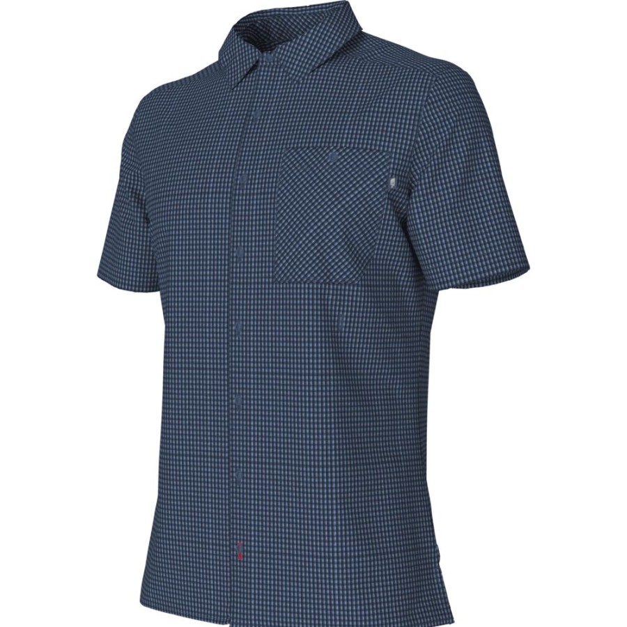 Bekleidung The North Face Hemden & T-Shirts | Mens S/S Hypress Shirt Shady Blue Plaid