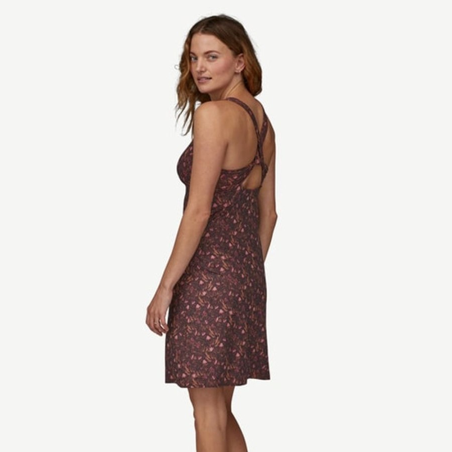 Bekleidung Patagonia Kleider & Rocke | W'S Magnolia Spring Dress Block Party: Fertile Brown