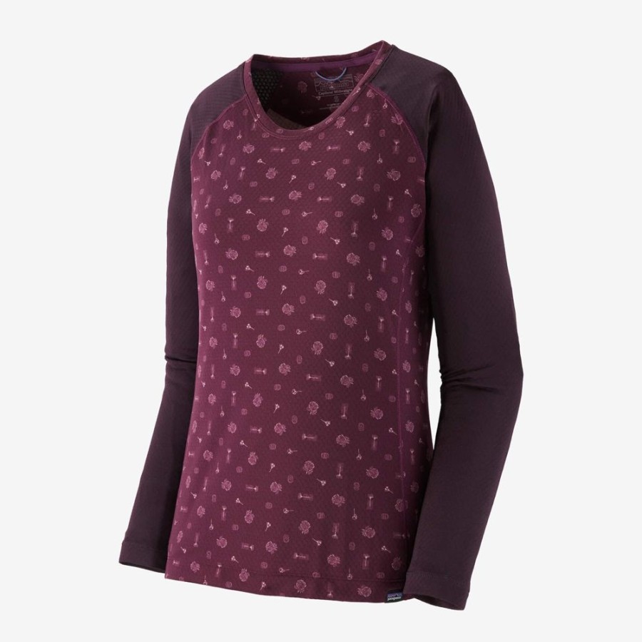 Bekleidung Patagonia Hemden & T-Shirts | Women Ls Capilene Midweight Crew Night Plum