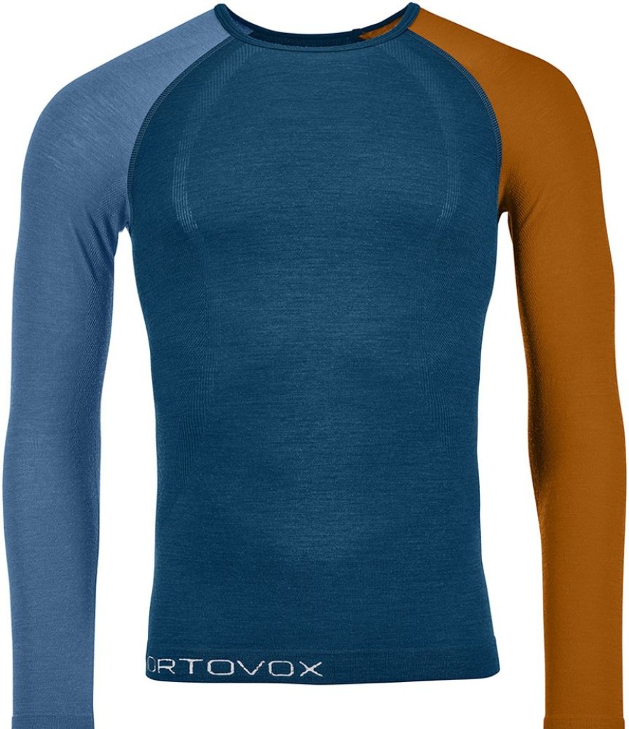 Bekleidung Ortovox Funktionswasche | 120 Comp Light Long Sleeve Man Petrol Blue