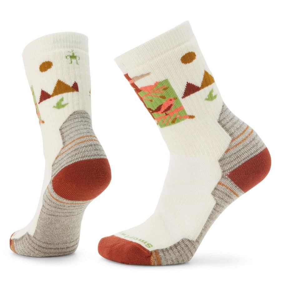 Bekleidung Smartwool Outdoor Socken | Hike Full Cushion Alpine Perch-Print Crew W Natural