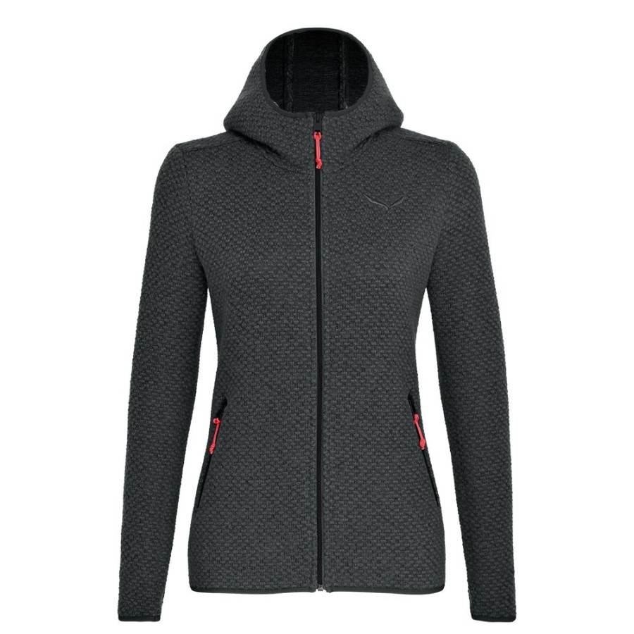 Bekleidung SALEWA Outdoor Jacken | Woolen 2L Hoody-W-Onyx