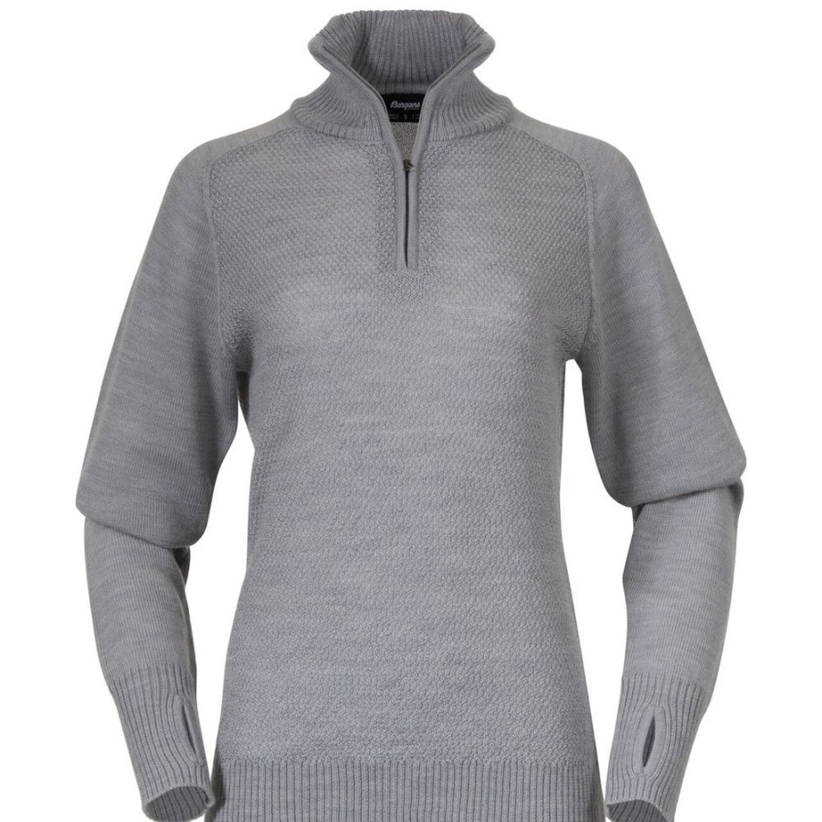 Bekleidung Bergans Outdoor Jacken | Ulriken Light Merino Jumper W/Magnes Grey