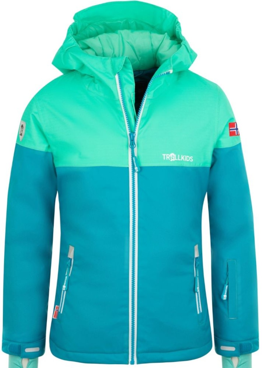 Bekleidung Trollkids Outdoor Jacken | Girls Hallingdal Jacket - Petrol/Dark Mint