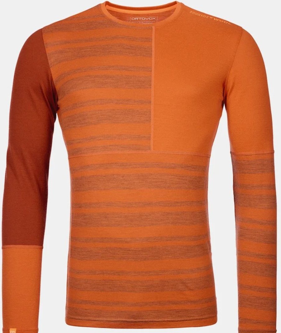 Bekleidung Ortovox Funktionswasche | 185 Rock'N'Wool Long Sleeve Man - Desert Orange