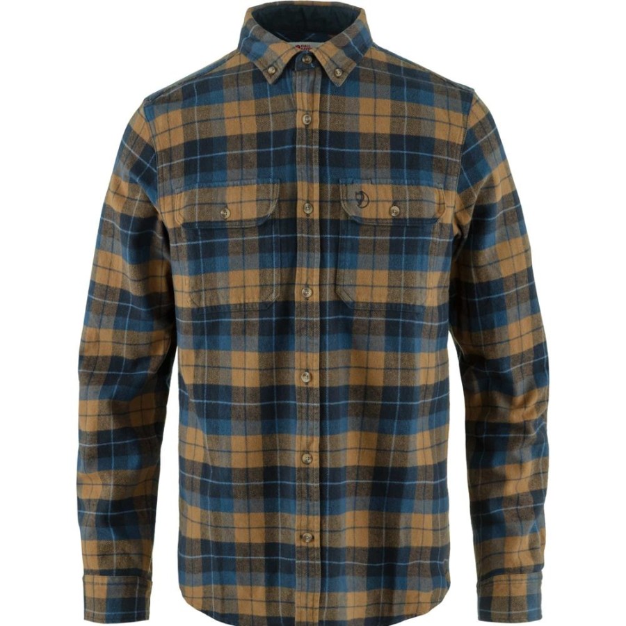 Bekleidung Fjällräven Hemden & T-Shirts | Singi Heavy Flannel Shirt-Navy/Brown