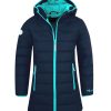 Bekleidung Trollkids Outdoor Jacken | Girls Stavanger Coat - Navy/Mint