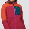 Bekleidung Cotopaxi Outdoor Jacken | Abrazo Hooded Full-Zip Fleece Jacket Women - Canyon & Raspberry