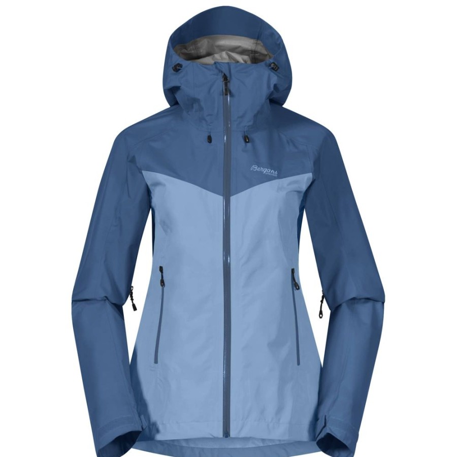 Bekleidung Bergans Regenjacken | Skar Light 3L Shell Jacket Women Pacific Blue/North Sea Blue