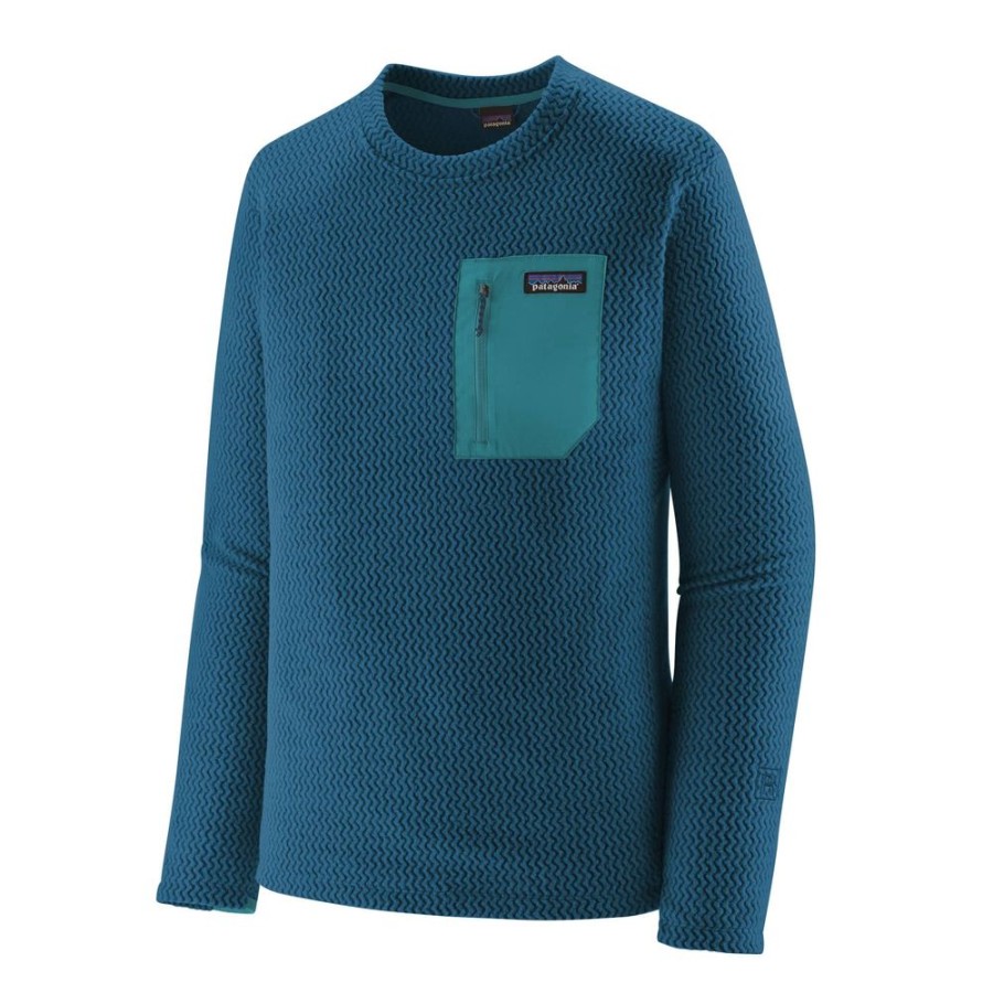 Bekleidung Patagonia Outdoor Jacken | Men´S R1 Air Fleece Crew Lagom Blue