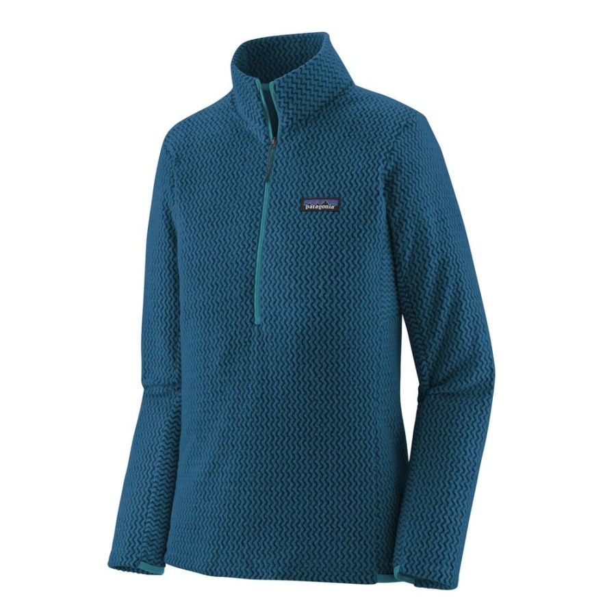 Bekleidung Patagonia Outdoor Jacken | R1 Air Zip Neck Women Lagom Blue