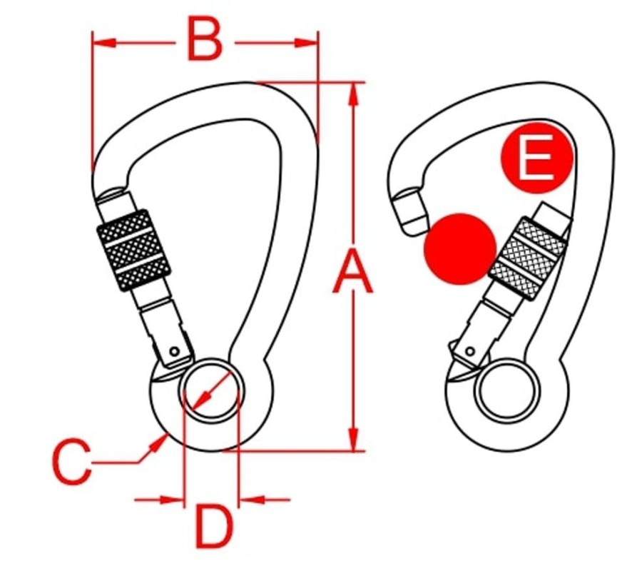 Klettern & Bouldern Kong | Multiuse Kl Karabiner Straight Gate