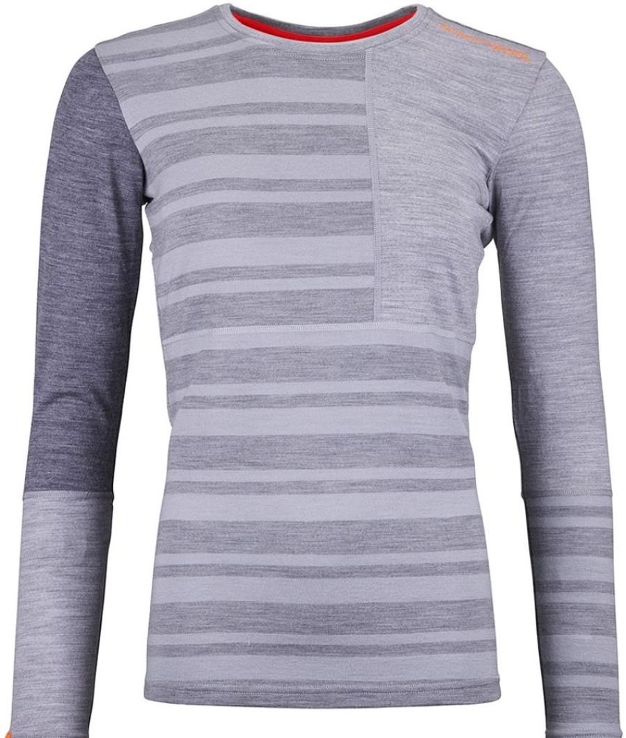 Bekleidung Ortovox Funktionswasche | 185 Rock'N'Wool Long Sleeve Woman - Grey Blend