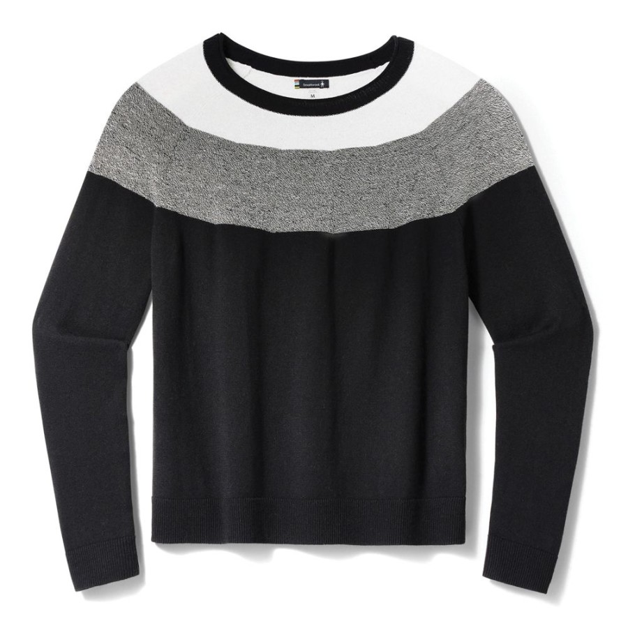 Bekleidung Smartwool Outdoor Jacken | Edgewood Colorblock Crew Sweater W Black