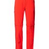 Bekleidung Vaude Outdoor Hosen | Women'S Farley Stretch Zo T-Zip Pants Ii Flame