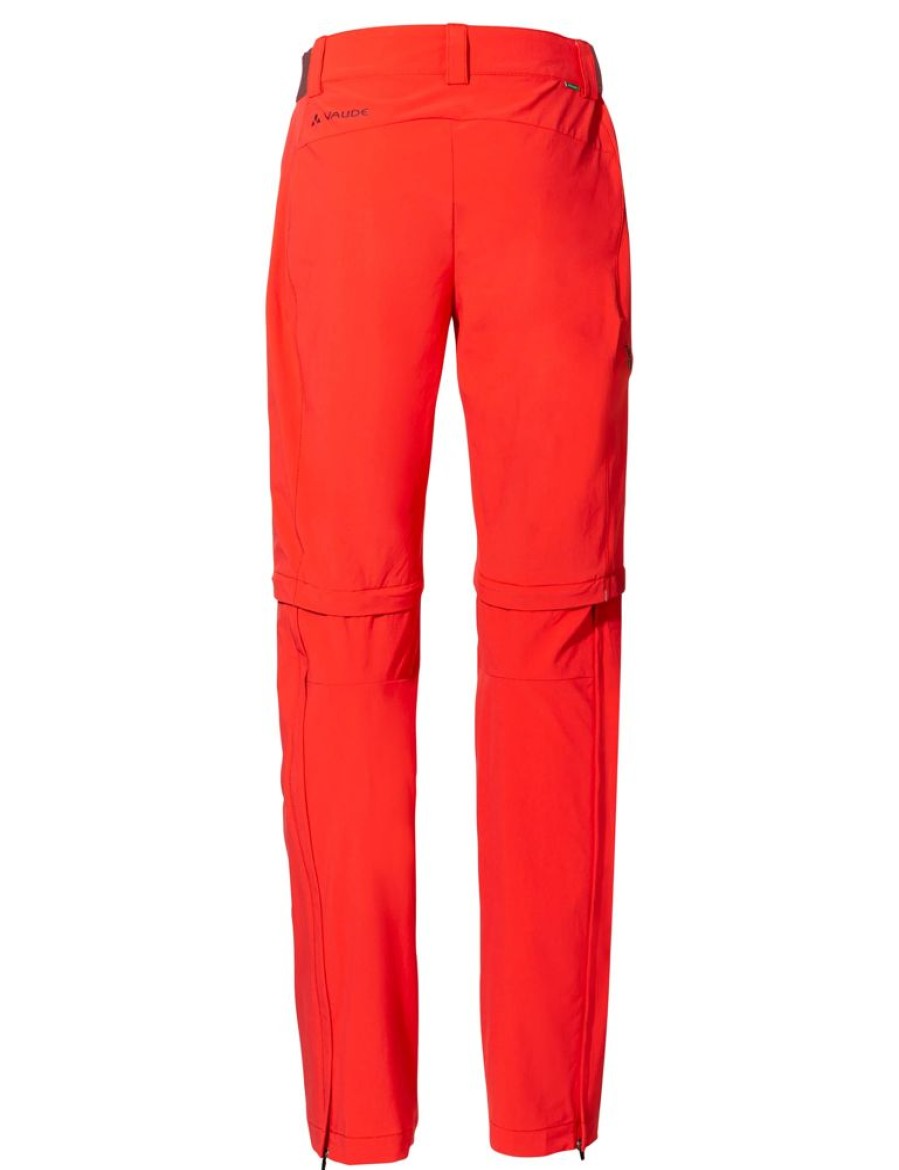 Bekleidung Vaude Outdoor Hosen | Women'S Farley Stretch Zo T-Zip Pants Ii Flame