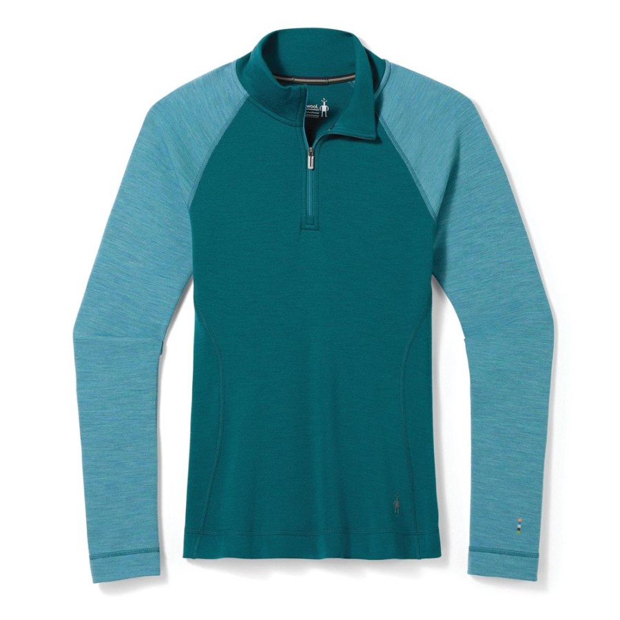 Bekleidung Smartwool Funktionswasche | Classic Thermal 1/4 Zip W Emerald/Green