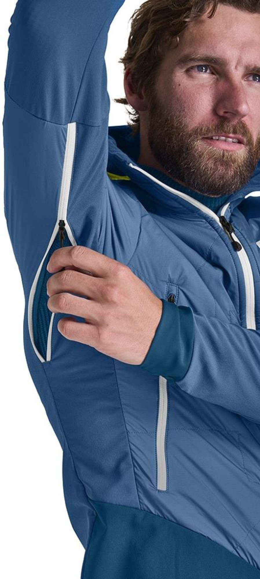 Bekleidung Ortovox Outdoor Jacken | Swisswool Col Becchei Hybrid Jacket Man - Mountain Blue