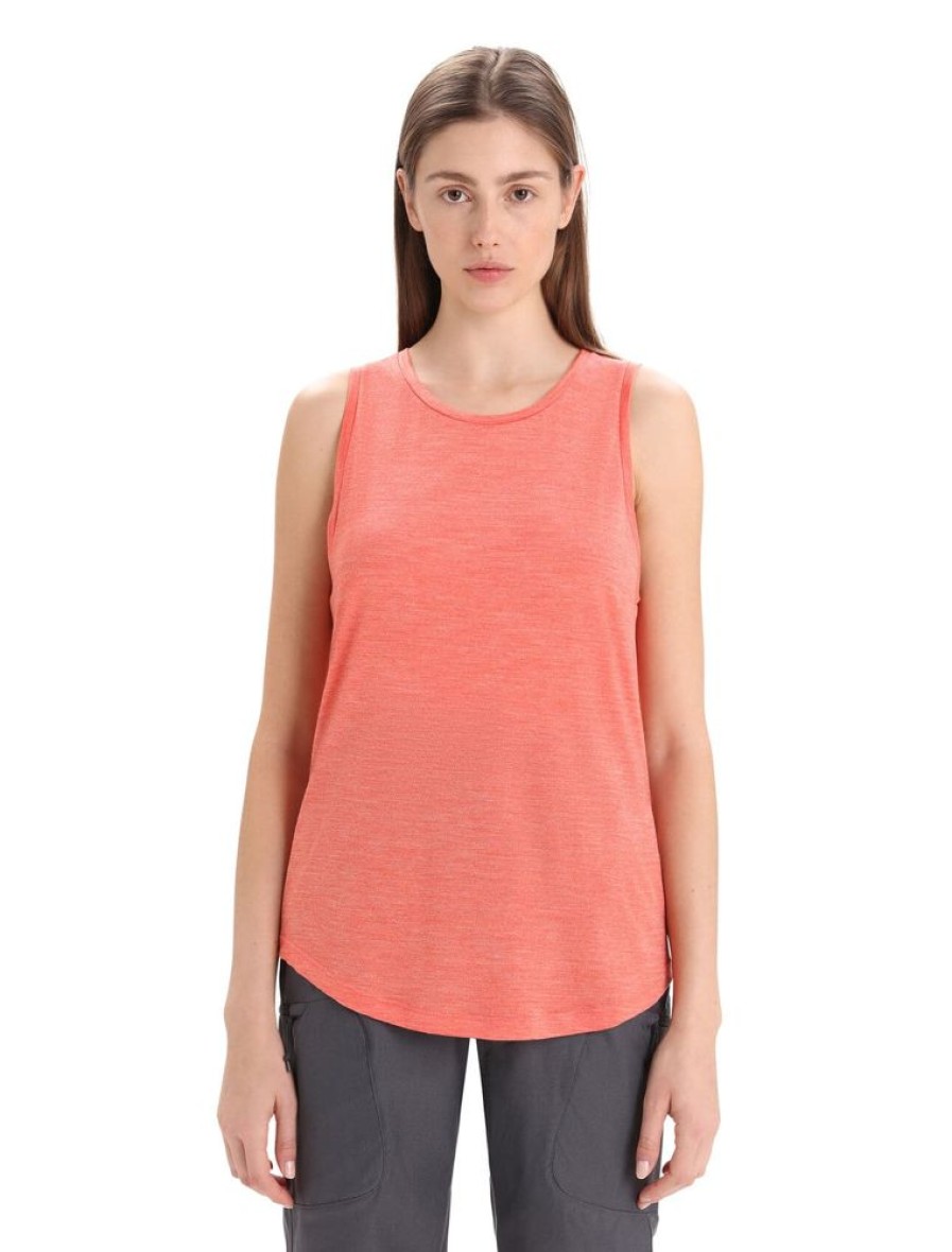 Bekleidung Icebreaker Hemden & T-Shirts | Sphere Tank-W-Vibrant Earth Hthr