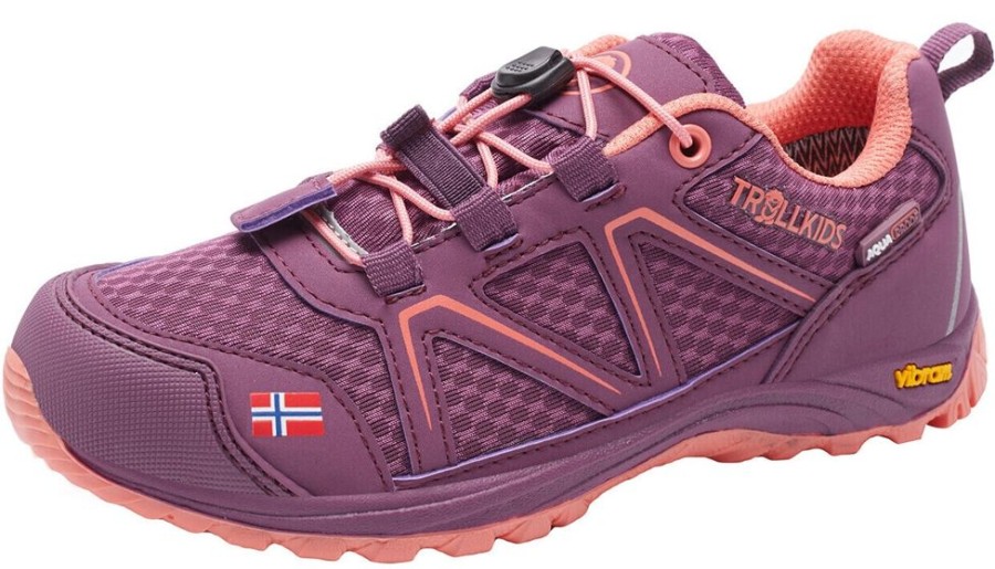 Schuhe Trollkids Freizeitschuhe | Kids Skarvan Hiker Low - Mulberry/Peach