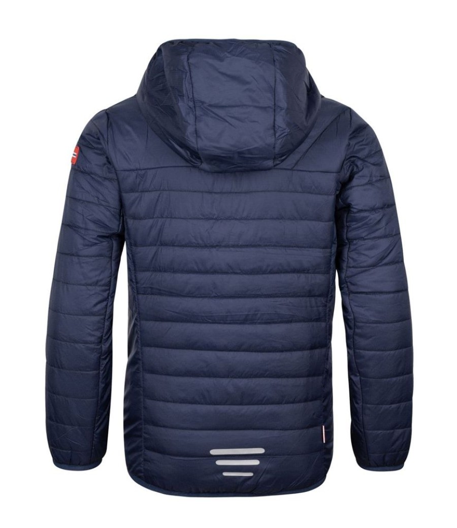 Bekleidung Trollkids Outdoor Jacken | Kids Eikefjord Jacket - Navy/Bright Green