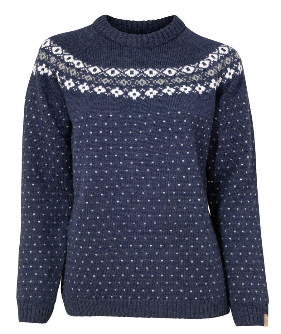 Bekleidung Ivanhoe of Sweden Outdoor Jacken | Sire Crewneck W Light Navy